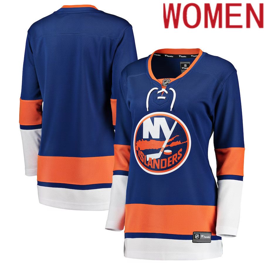 Women New York Islanders Fanatics Branded Blue Breakaway Home NHL Jersey->customized nhl jersey->Custom Jersey